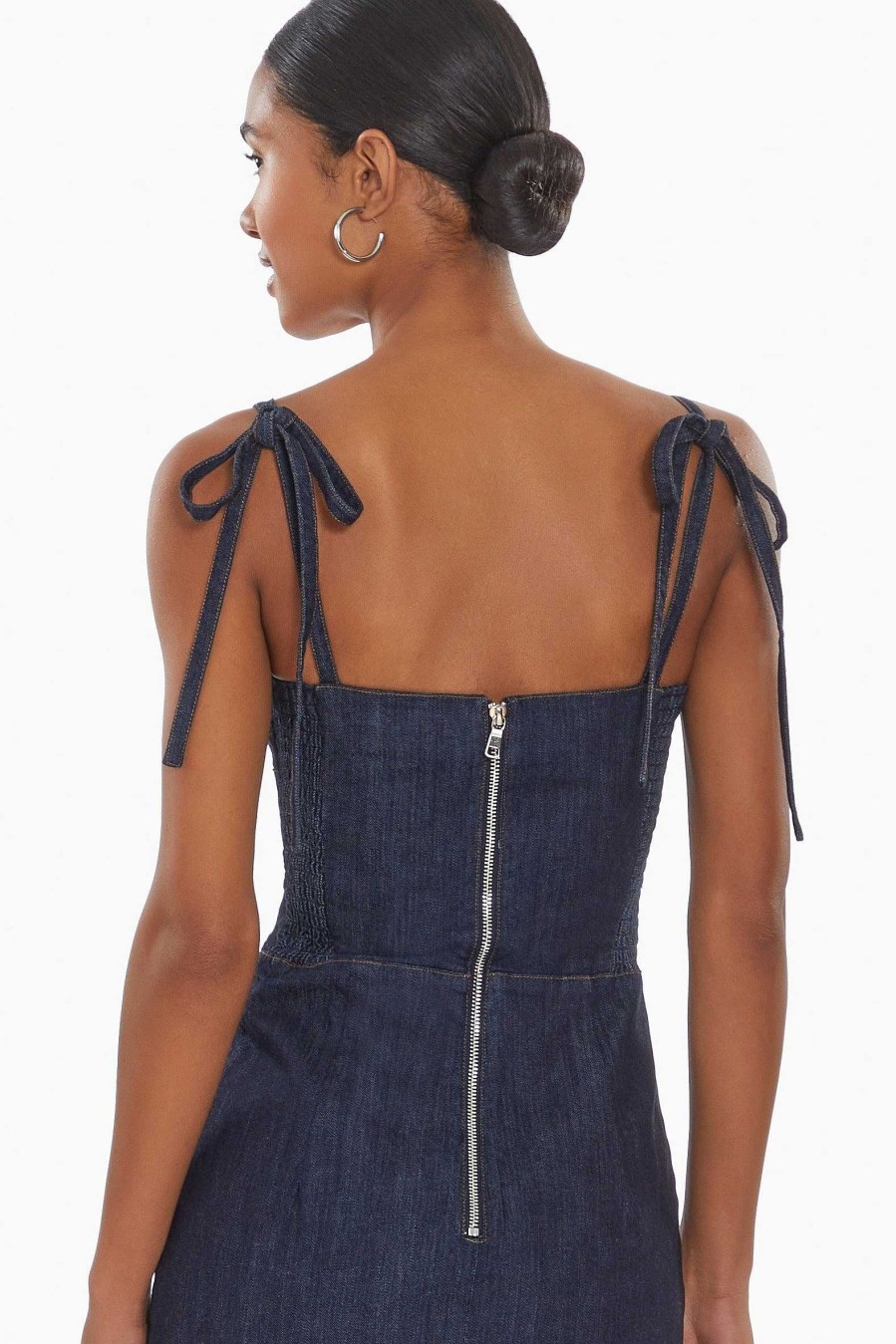 Hot Taylor Denim Skort Romper Rompers