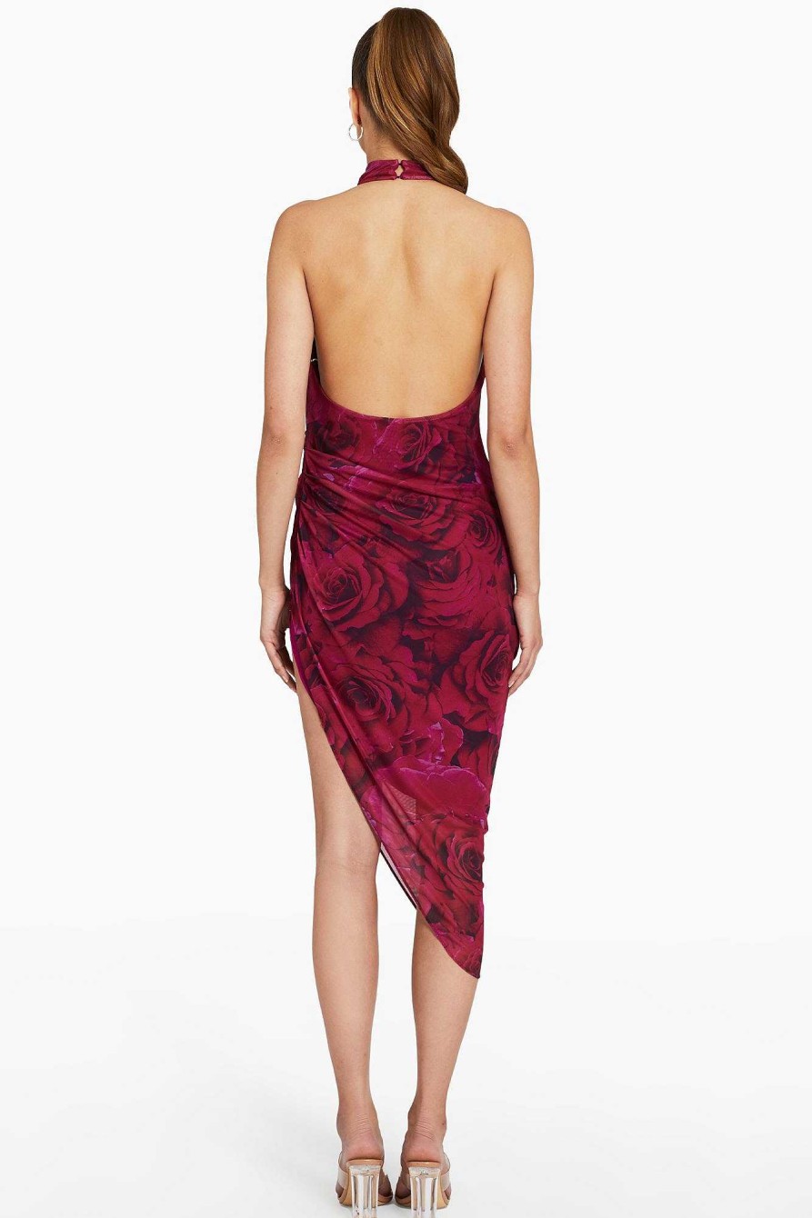 New Samba Midi Dress In Printed Mesh Midi Dresses